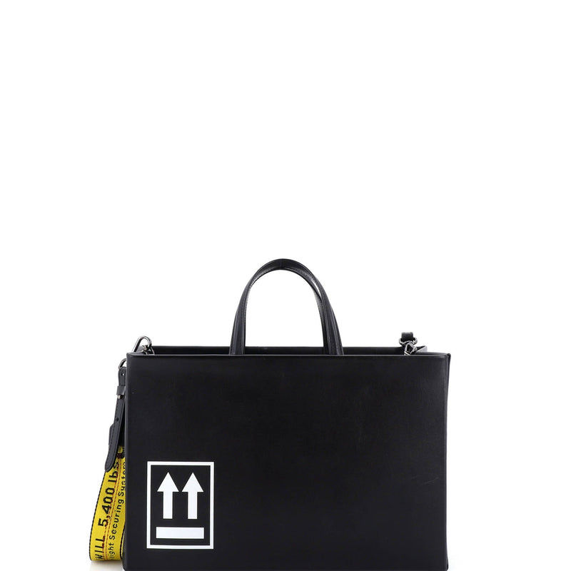 Off White Box Tote Printed Leather