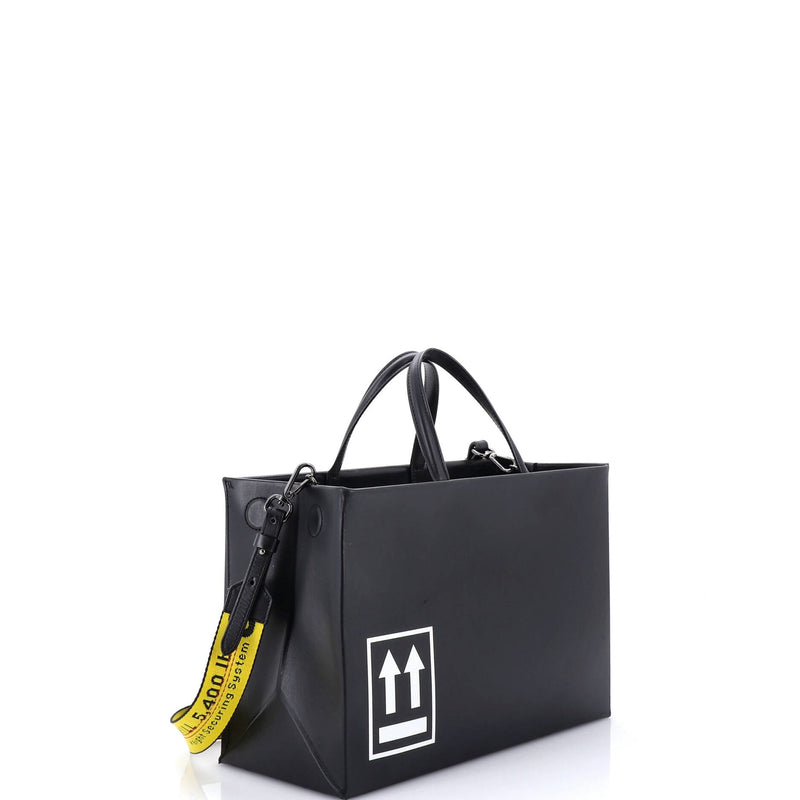 Off White Box Tote Printed Leather