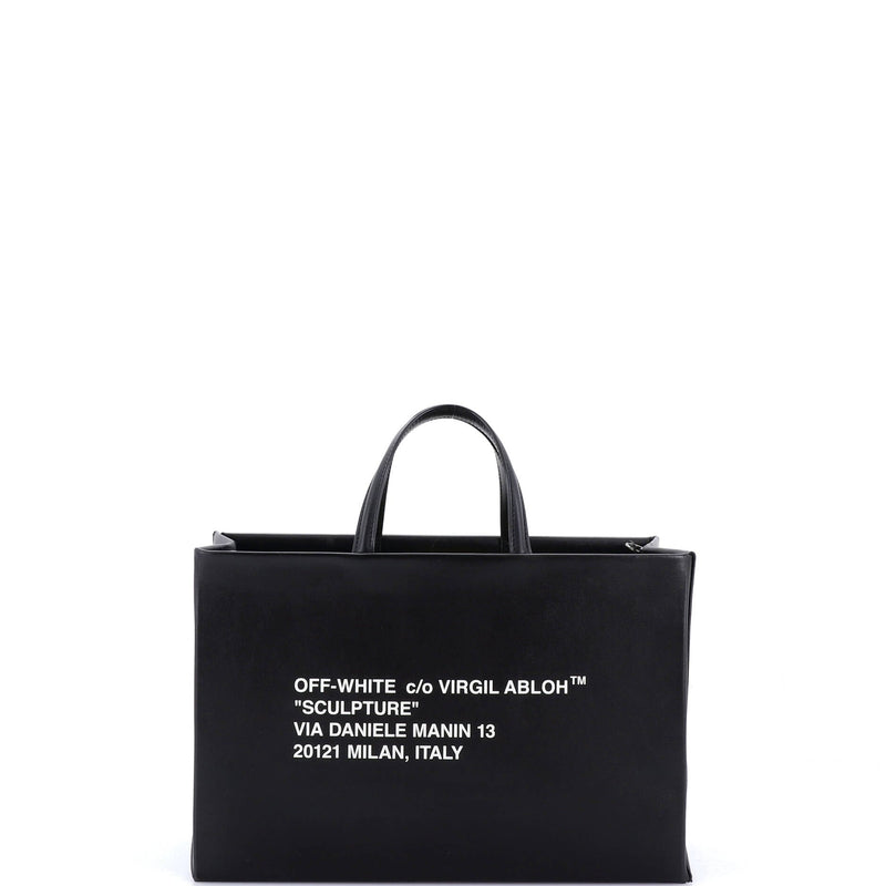 Off White Box Tote Printed Leather