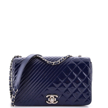 Chanel Coco Boy Flap Bag Quilted Patent