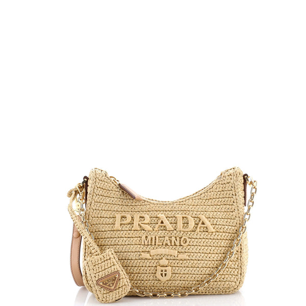 Prada Re-Edition Shoulder Bag Raffia