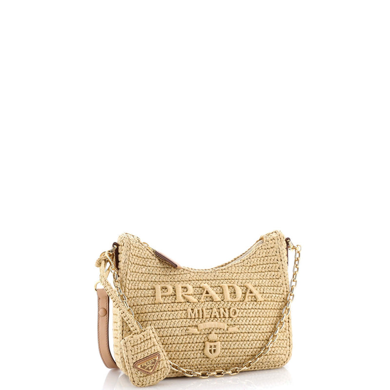 Prada Re-Edition Shoulder Bag Raffia