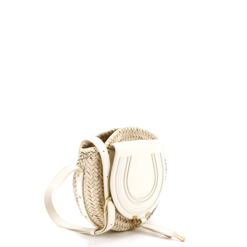 Chloe Marcie Basket Crossbody Bag Raffia