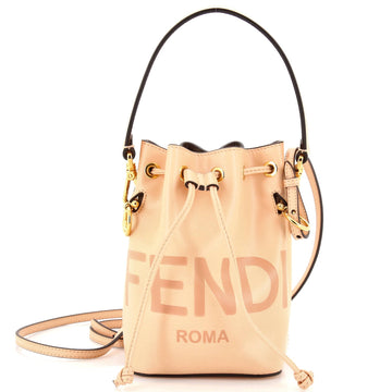 Fendi Logo Mon Tresor Bucket Bag Leather