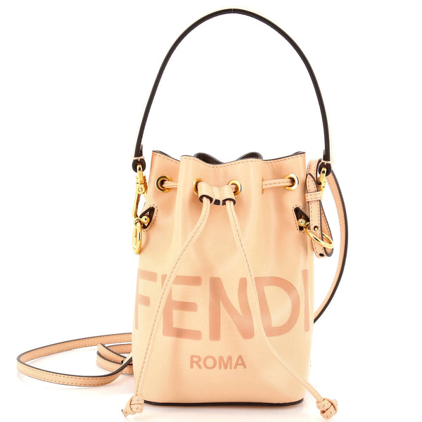 Fendi Logo Mon Tresor Bucket Bag Leather