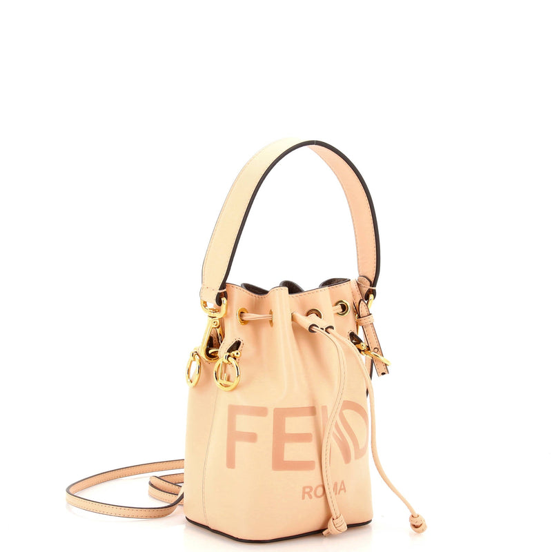 Fendi Logo Mon Tresor Bucket Bag Leather