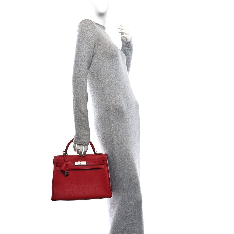 Hermes Togo Kelly Retourne 32 Rouge Vif
