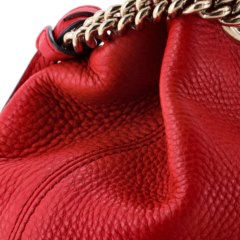 Soho Chain Strap Shoulder Bag Leather