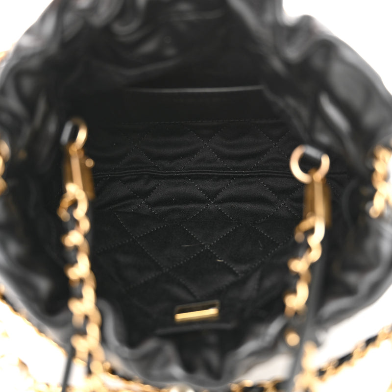 Chanel Shiny Calfskin Quilted Pearl Cc