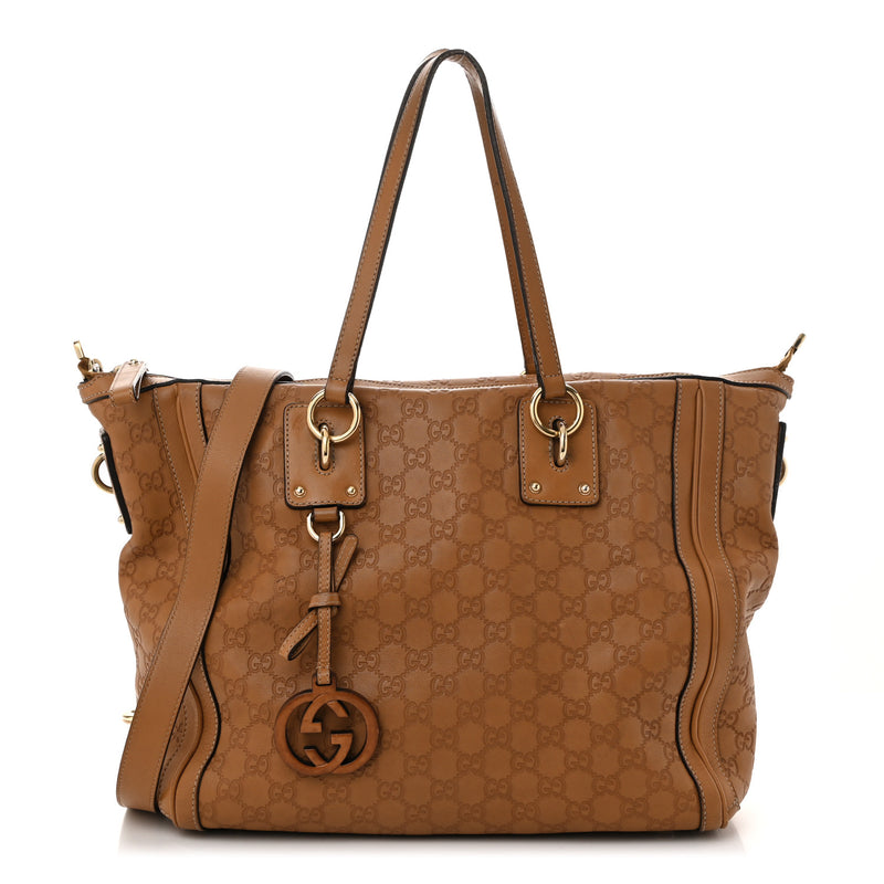 Gucci Guccissima Medium Gg Charm Satchel