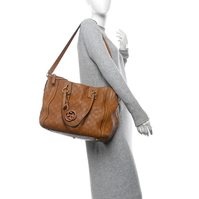 Gucci Guccissima Medium Gg Charm Satchel