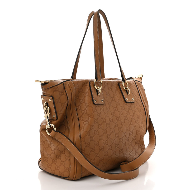 Gucci Guccissima Medium Gg Charm Satchel