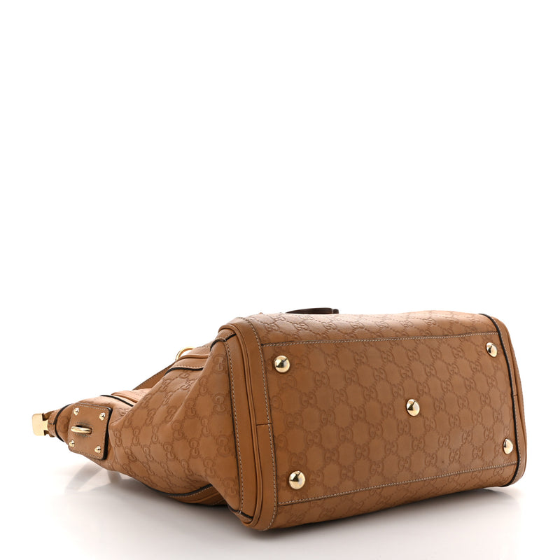 Gucci Guccissima Medium Gg Charm Satchel