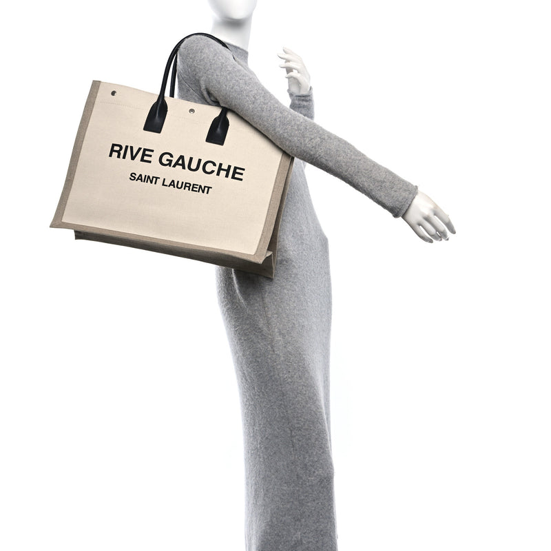 Saint Laurent Linen Calfskin Rive Gauche