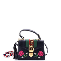 Sylvie Top Handle Bag Embroidered
