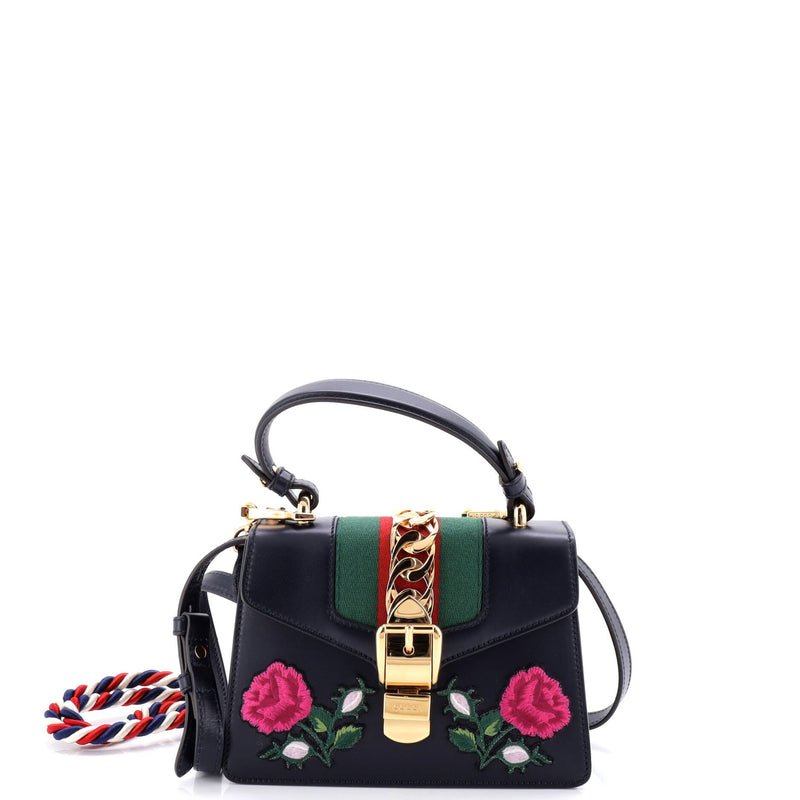 Sylvie Top Handle Bag Embroidered