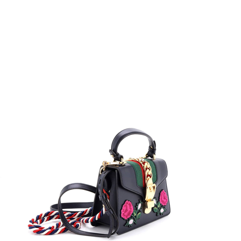 Sylvie Top Handle Bag Embroidered