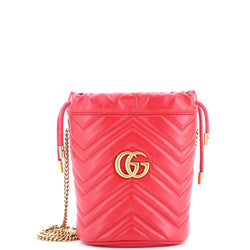 Gg Marmont Bucket Bag Matelasse Leather