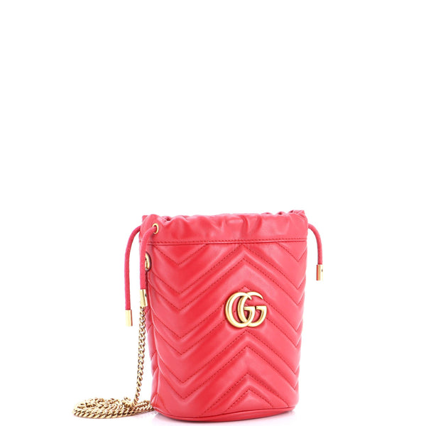 Gg Marmont Bucket Bag Matelasse Leather