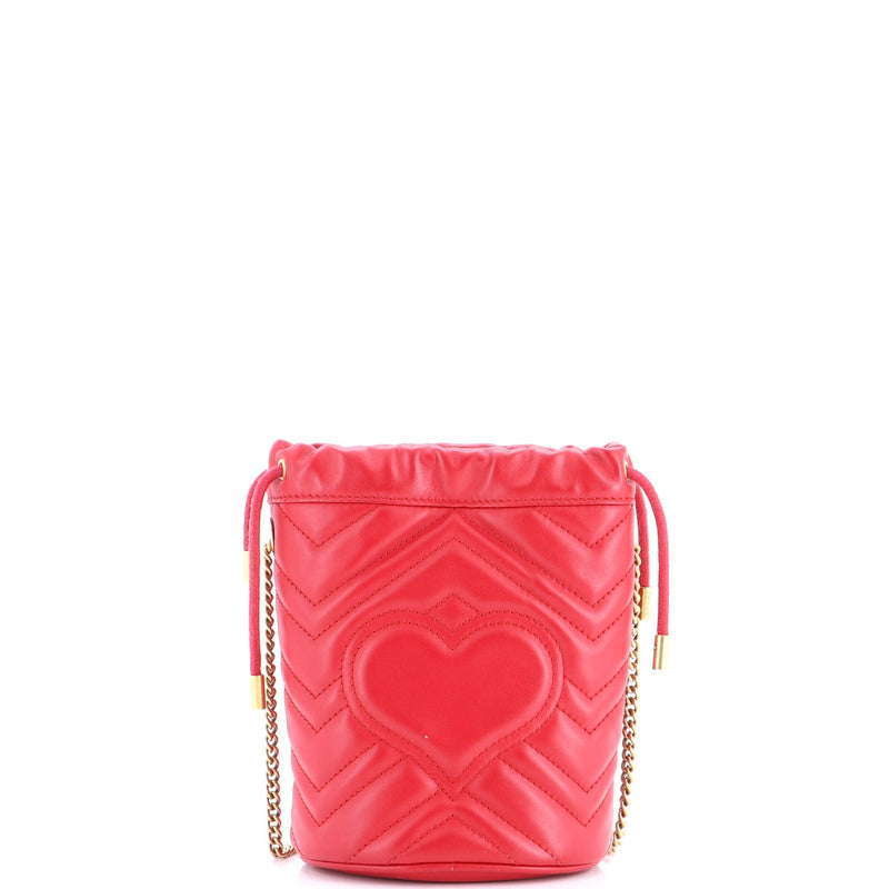 Gg Marmont Bucket Bag Matelasse Leather