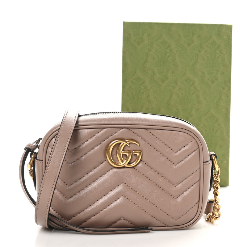 Gucci Calfskin Matelasse Mini Gg Marmont