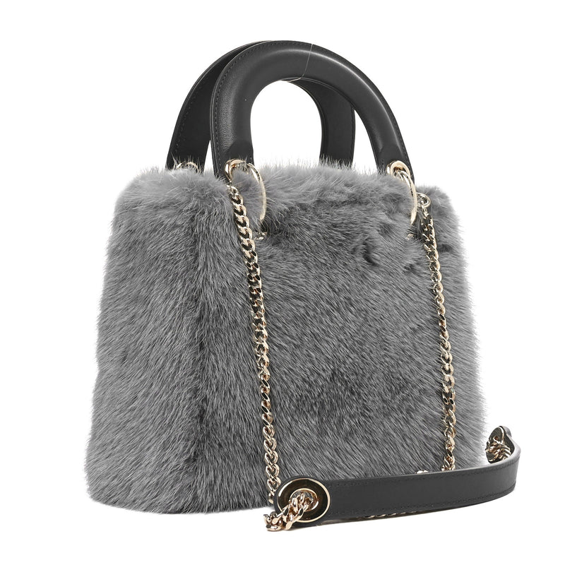 Christian Dior Mink Fur Mini Lady Grey