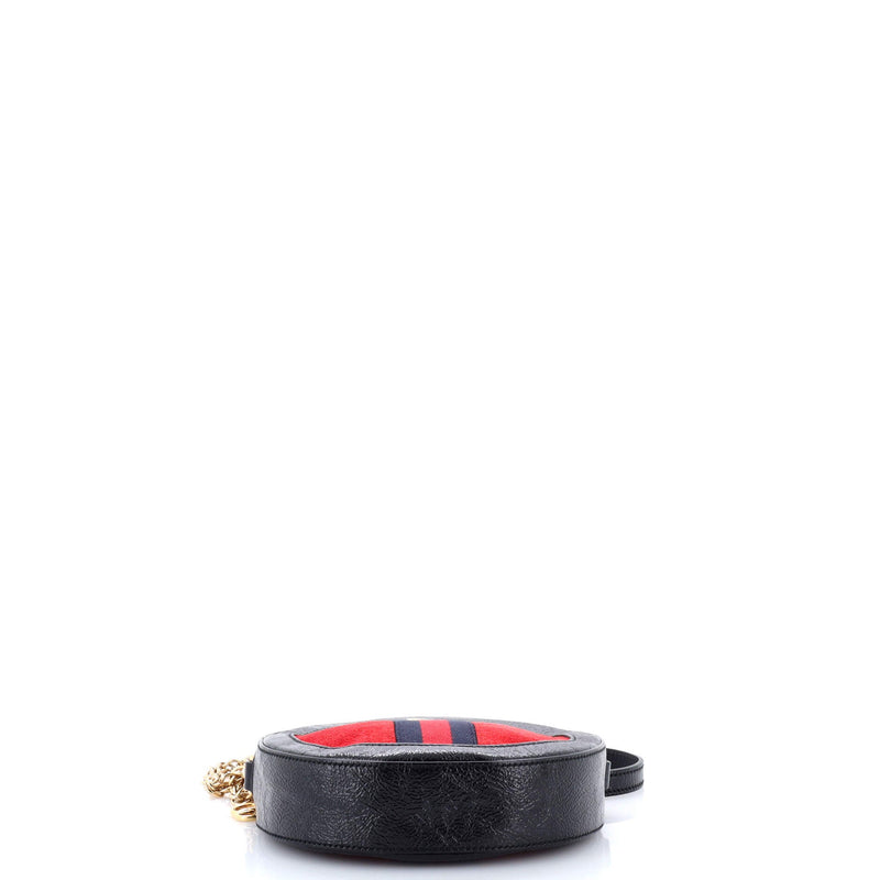 Ophidia Round Shoulder Bag Suede Mini