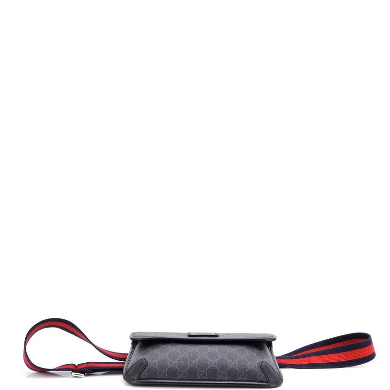 Web Flap Belt Bag Gg Coated Canvas
