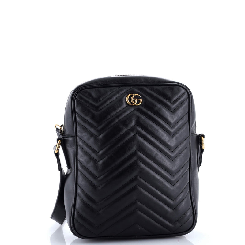 Gg Marmont Zip Messenger Bag Matelasse
