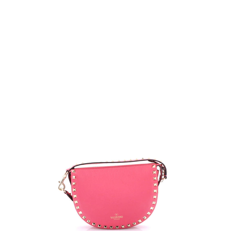 Rockstud Zip Shoulder Bag Leather Small