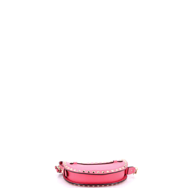 Rockstud Zip Shoulder Bag Leather Small