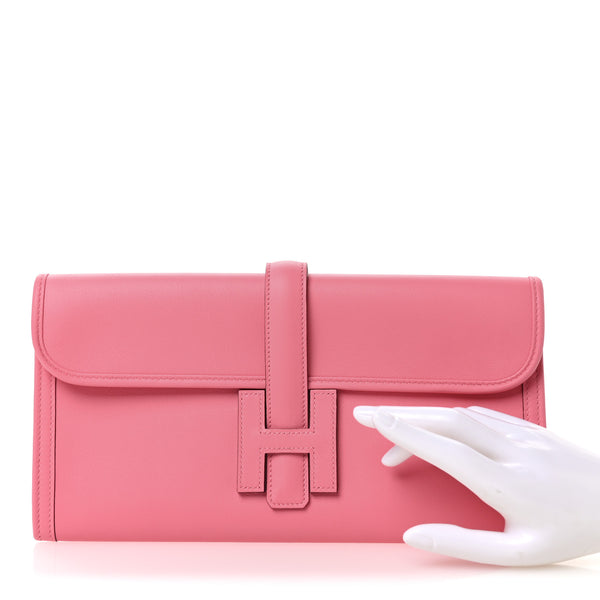 Hermes Swift Jige Elan 29 Clutch Rose