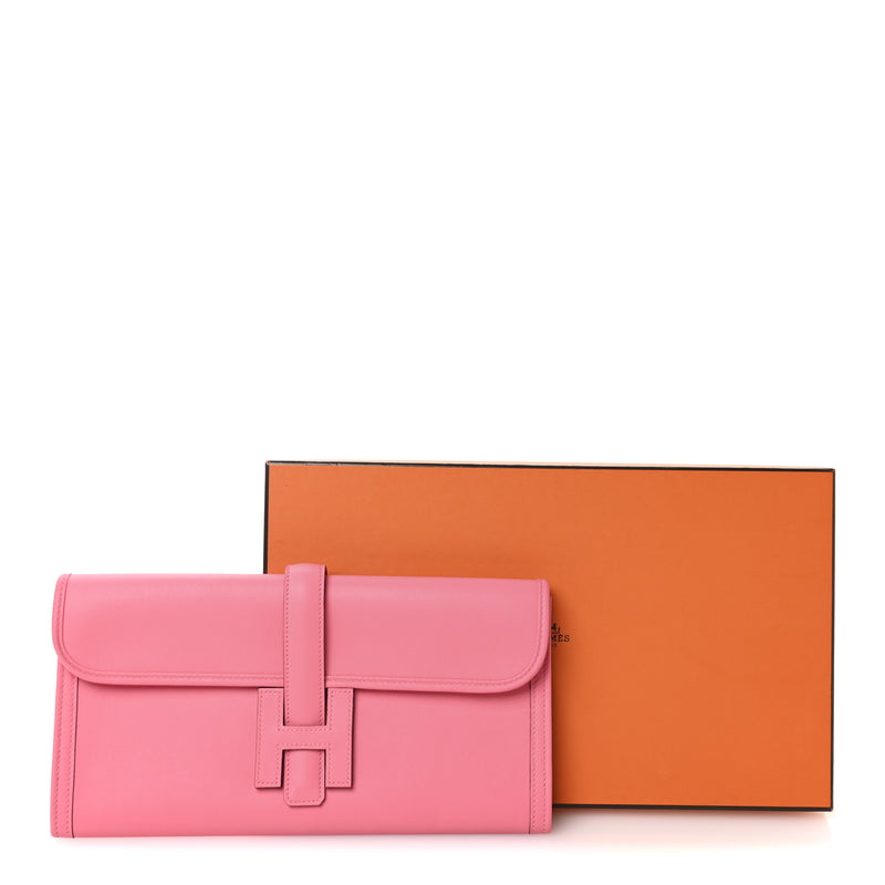 Hermes Swift Jige Elan 29 Clutch Rose