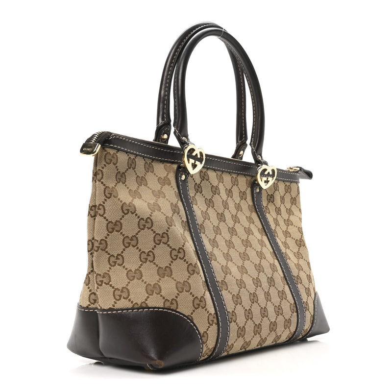 Gucci Small Lovely Heart Tote Dark Brown