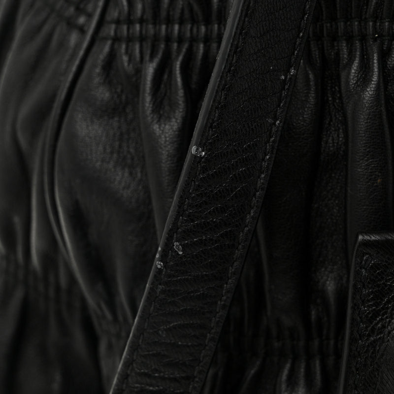 Prada Nappa Gaufre Double Zip Tote Black