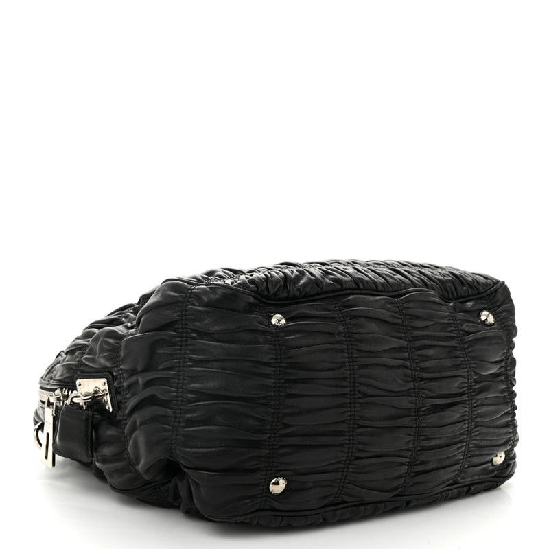 Prada Nappa Gaufre Double Zip Tote Black