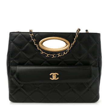 Chanel Lambskin Quilted Clutch Large