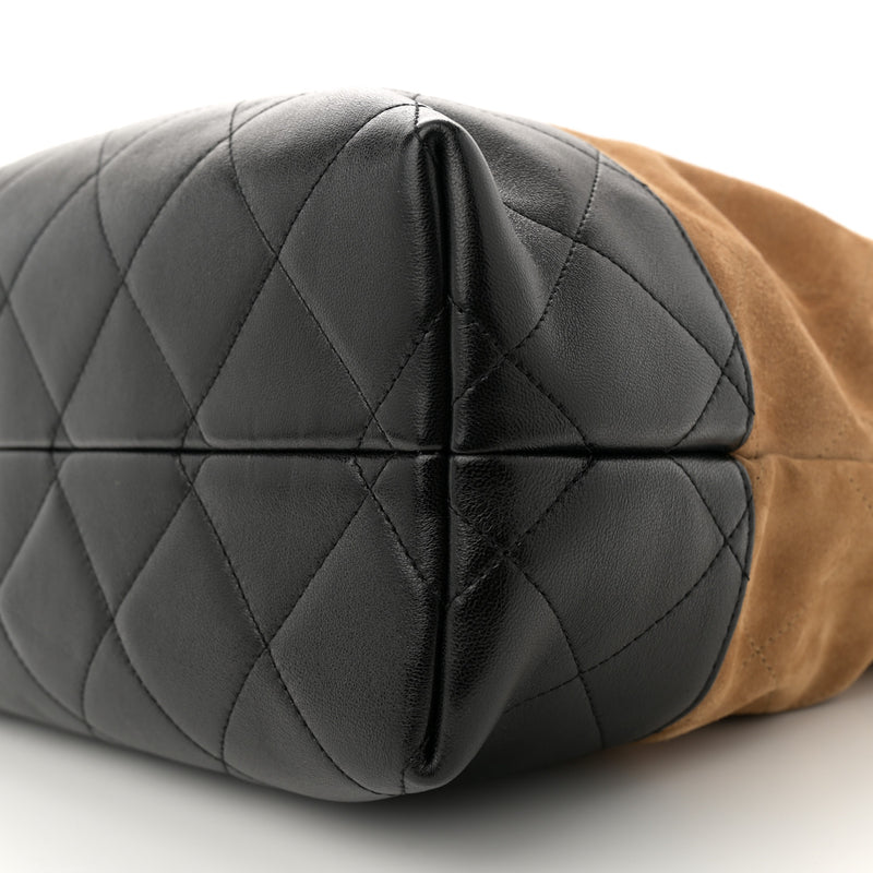 Chanel Suede Shiny Lambskin Quilted