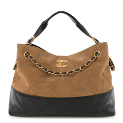 Chanel Suede Shiny Lambskin Quilted