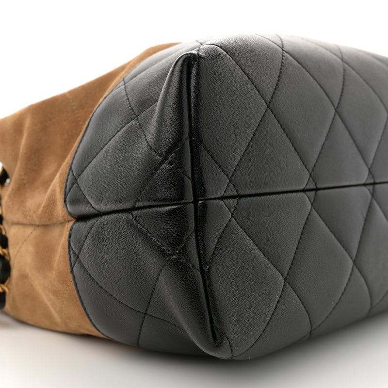 Chanel Suede Shiny Lambskin Quilted