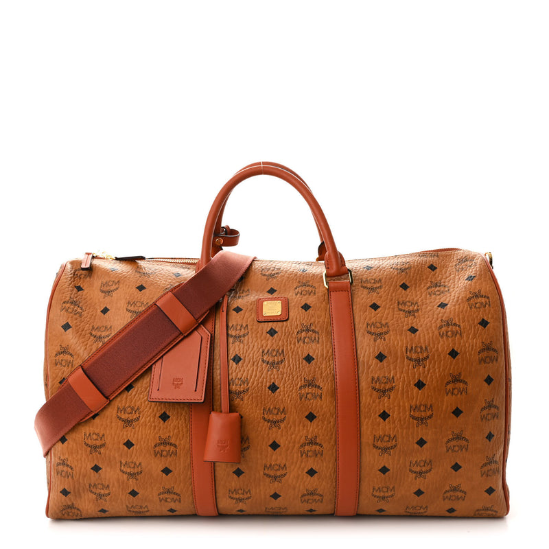 Mcm Visetos Large Traveler Weekender Bag