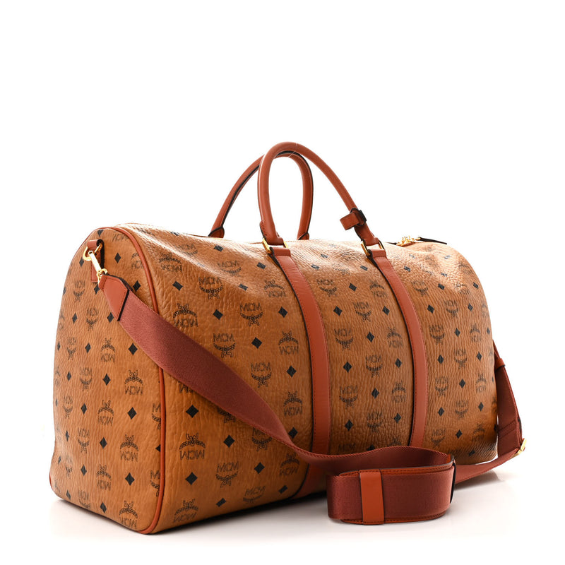 Mcm Visetos Large Traveler Weekender Bag