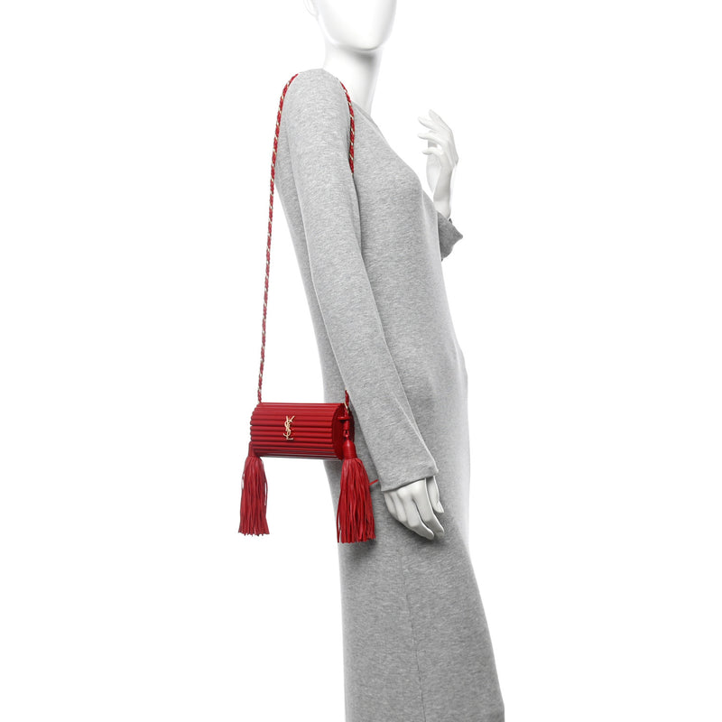 Saint Laurent Ribbed Plexiglass Lambskin