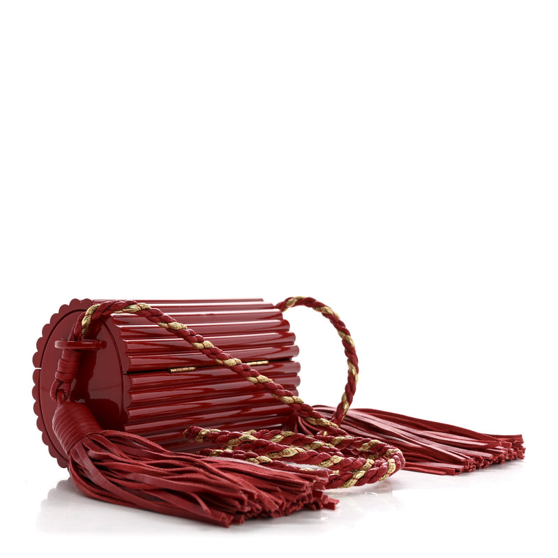 Saint Laurent Ribbed Plexiglass Lambskin