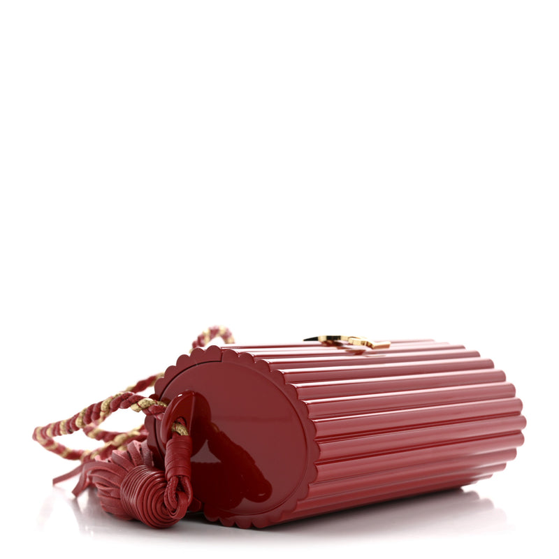 Saint Laurent Ribbed Plexiglass Lambskin
