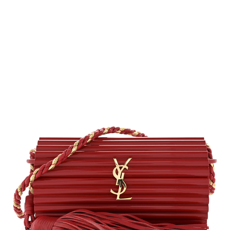 Saint Laurent Ribbed Plexiglass Lambskin