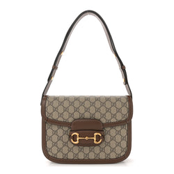 Gucci Gg Supreme Horsebit Shoulder Bag