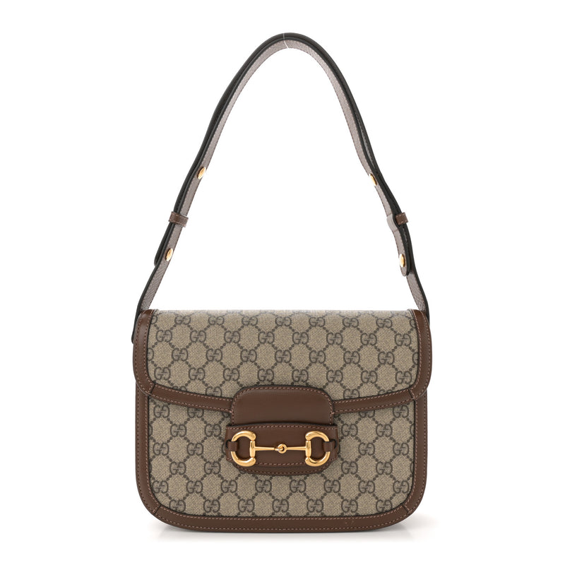 Gucci Gg Supreme Horsebit Shoulder Bag