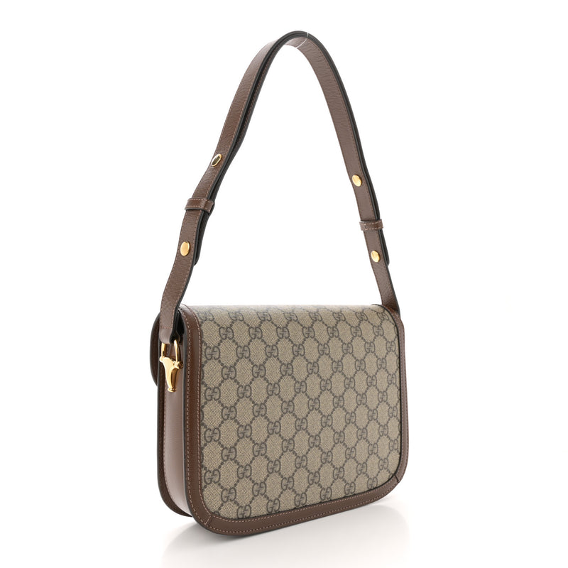 Gucci Gg Supreme Horsebit Shoulder Bag
