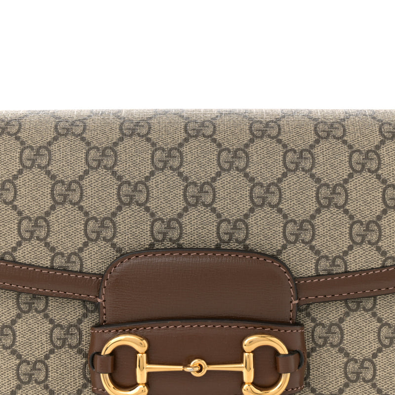 Gucci Gg Supreme Horsebit Shoulder Bag